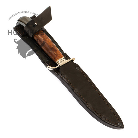 Нож Финка Разведка-1, сталь M390, карельская береза