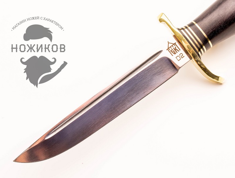 Нож Финка НКВД, D2, рукоять G10 черная