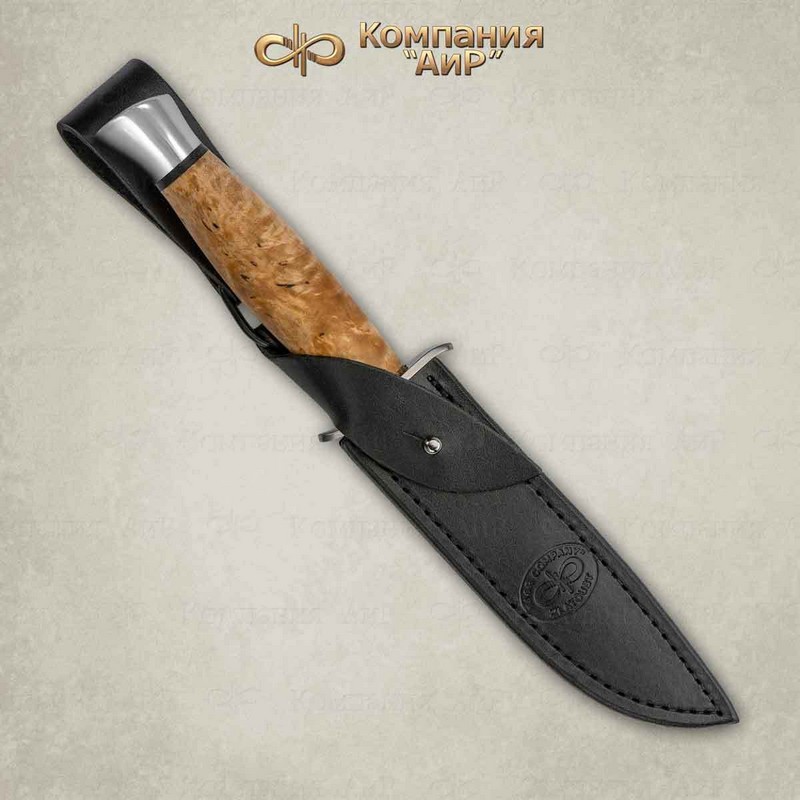 Нож АиР Финка-2, сталь М390, рукоять карельская береза