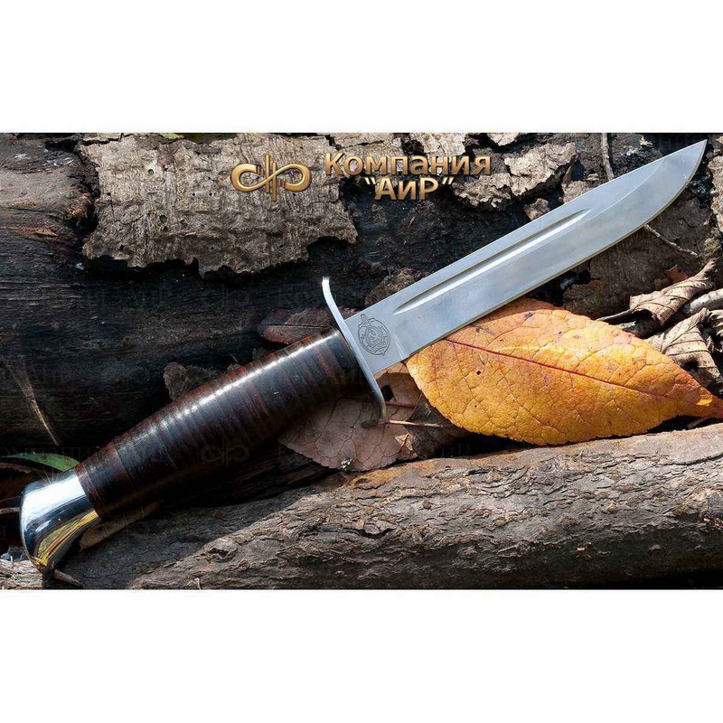 Нож АиР Финка-2, сталь 110х18 М-ШД, рукоять кожа