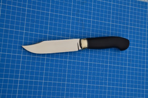 Нож - сталь Х12МФ, мельхиоровое литьё, G10, граб.