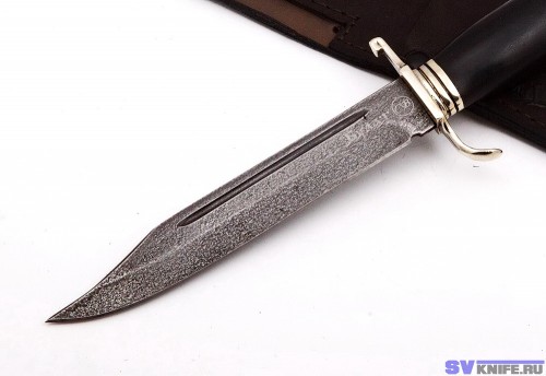 нож разведчика «НР-40» сталь Булат - рукоять черный граб