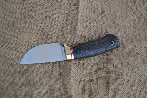 Нож Стриж - сталь Lomax PM, латунь, G10, соты.